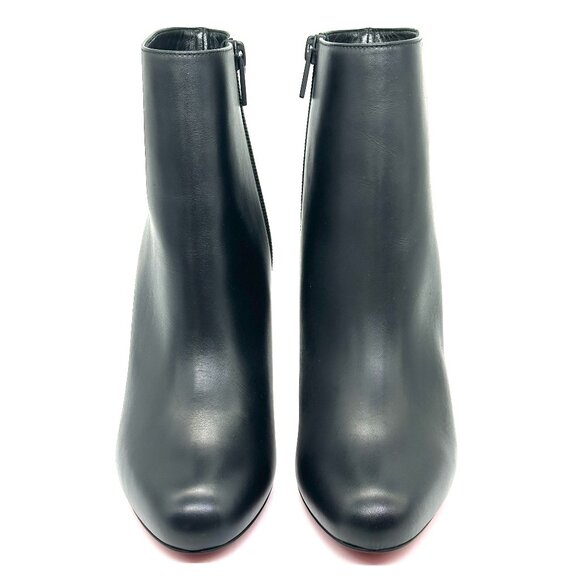 Christian Louboutin PUMPPIE BOOTY 85 Leather Ankle Boots Heels Black - Picture 8 of 15